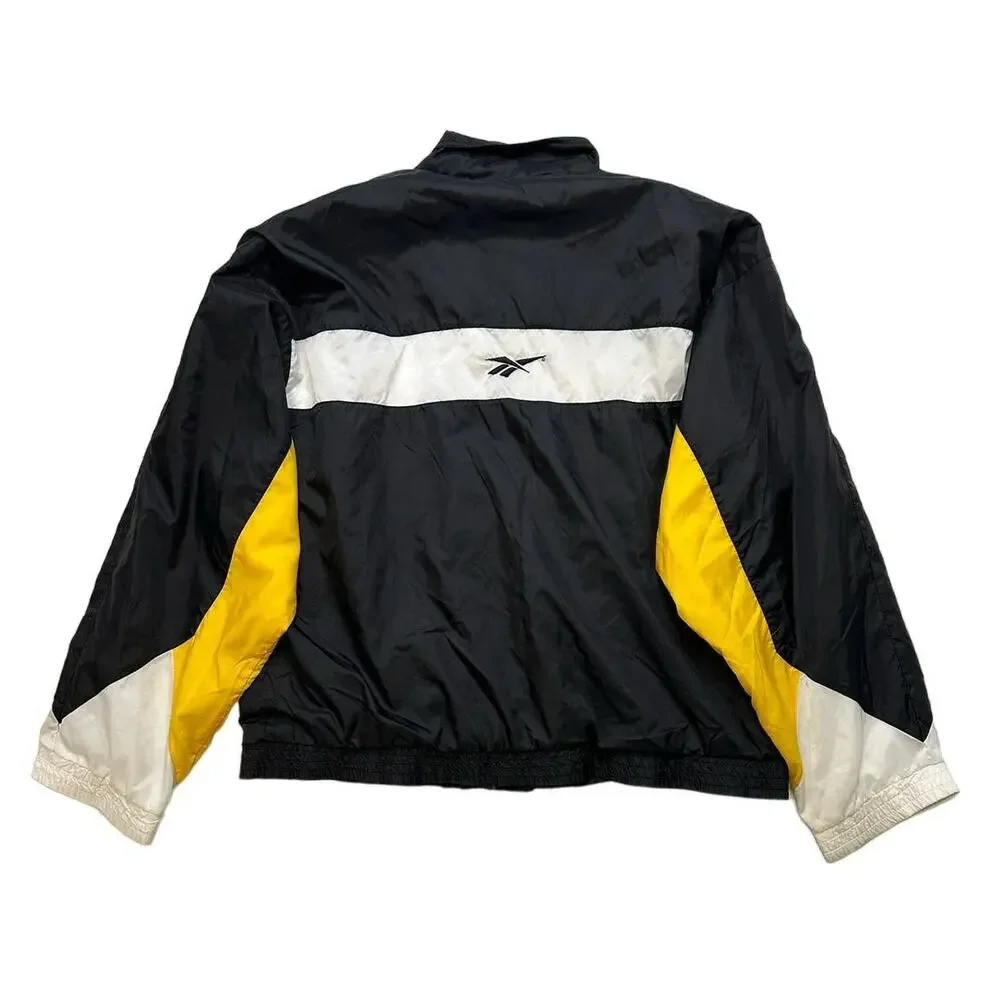 Reebok Men's Vintage Windbreaker Size XL Black Jacket